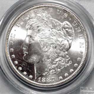 1887 S MORGAN DOLLAR PCGS MS 64 #845  