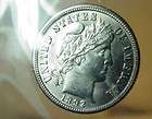   MARKED UNCIRCULATED SILVER BARBER DIME BEAUTIFUL OLD SILVER COIN