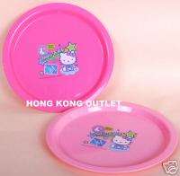 Hello Kitty 18cm Plastic Plate Dish x 2Pc Set B55  