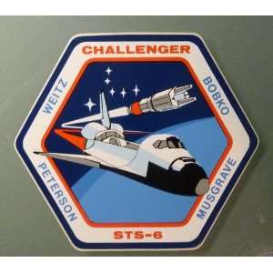  Space Shuttle Challenger   STS 6   Collectible Sticker 