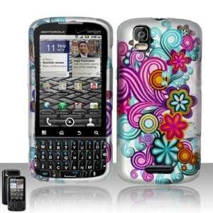  Droid Pro XT610 (Verizon) Purple Blue Flower on Silver Premium Phone 
