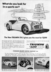 1956 Triumph TR 3 Roadster The Most Original Ad  