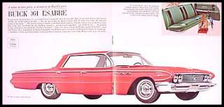 1961 Buick Turbine Brochure  LeSabre Invicta 225, Mint!  