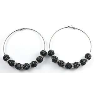   & Rings Basketball Wives Paparazzi Earrings Le1064bk 86mm: Jewelry