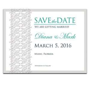  280 Save the Date Cards   Lace Sky