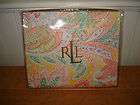 1Q RALPH LAUREN Jamaica pink paisley king fitted sheet 