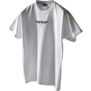  Fly Racing Original Logo T Shirt   Small/White: Automotive
