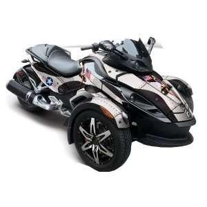   Racing Fits Can Am BRP Spyder Graphic Decal Wrap Kit   Tbomber Black