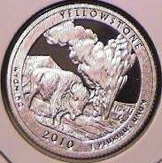 2010 S GEM CAMEO CLAD PROOF YELLOWSTONE STATE PARK 25  