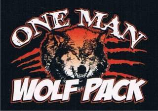 ONE MAN WOLF PACK Cool Adult Humor Biker Funny T Shirt  