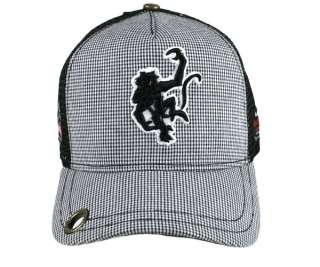 Red Monkey Classic LOGO Cap trucker Hat Black Check Limited edition 