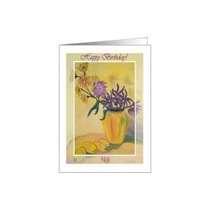  94th Birthday, Yellow Vase and Flowers Card: Toys & Games