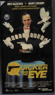 QUICKER THAN THE EYE~1989 VG/C VHS~BEN GAZZARA MARY CROSBY 