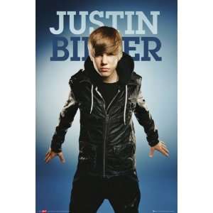  Justin Bieber   Personality Poster (Leather Jacket / Blue 