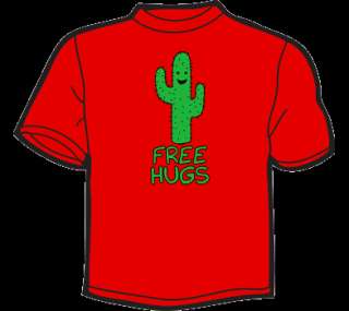 FREE HUGS T Shirt MENS funny vtg 80s threadless cactus  