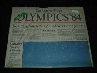 los angeles times 1984 olympics newspaper with usa games