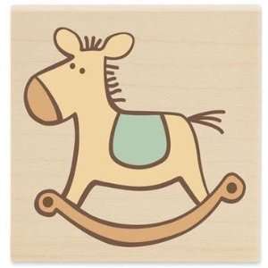  Rocking Horse Wood Mounted Rubber Stamp: Arts, Crafts 