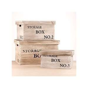  Lida Wood Storage Boxes, Set of 3