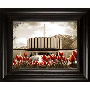  LDS Ogden Temple 38x31 Double Frame   Framed Legacy Art 