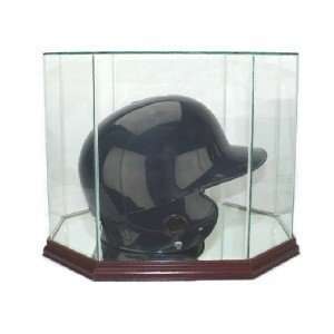   Helmet Octagon Display Case Cherry Wood Molding UV: Sports & Outdoors