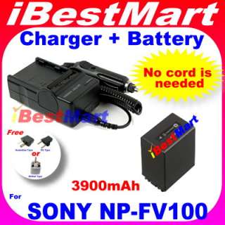 Battery+Charger for Sony NP FV70 BC TRV SR12 SR10 CX12  