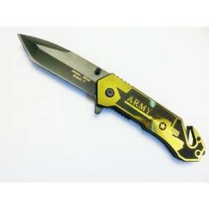  3.25 Azan Army Tank Buster Spring Assisted Rescue Knife 