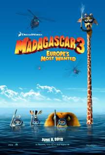 MADAGASCAR 3 ORIGINAL DOUBLE SIDED FILM MOVIE POSTER 69x102cm Alex 
