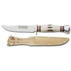  Boker Fixed Blade Hunter Stag Handle with 4 Bowie Blade 