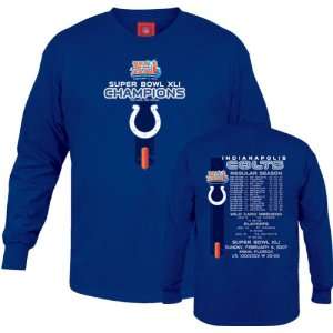  Indianapolis Colts Super Bowl XLI Champions Blue Fleece Schedule 