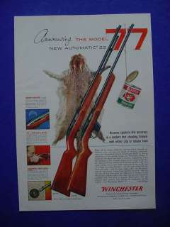 1955 Winchester .22 Caliber Model 77 Automatic Ad  