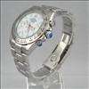 New Mens S/Steel 3 Dial Day Date White Automatic Mechanical Watch 
