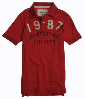 Aeropostale mens1987 graphic casual polo shirt   Style 2370  