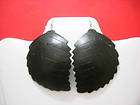 Handcrafted Coconut Shell Earrings Black color  