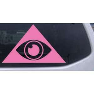 Illuminati Eye Masonic Car Window Wall Laptop Decal Sticker    Pink 