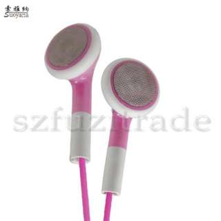 Pink 3.5mm Earphone Earphones+Mic For Apple iPhone 4/4S iPad 2 iPod 