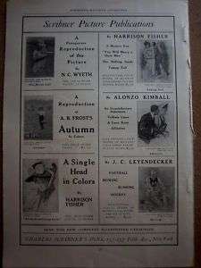 1907 Harrison Fisher N.C. Wyeth Leyendecker Print Ad  