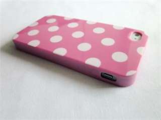 6pcs/lot TPU Soft Polka Dots Shell Case Cover for iPhone 4 4S  