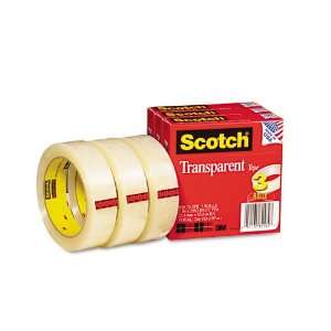  Products   Scotch   Transparent Tape 600 72 3PK, 1 x 2592, 3 Core 