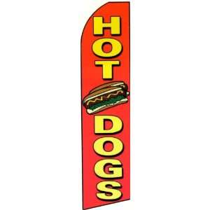 HOT DOGS Swooper Feather Flag