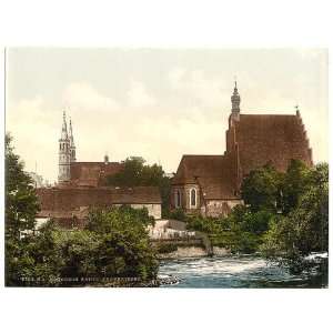  Photochrom Reprint of Pfarr Church, Bromberg, Silesia 