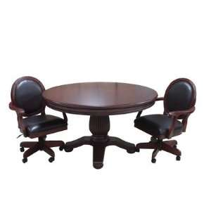   Fairfield Fairfield Dark Cherry 3 in 1 Pedestal Game Table and Chairs