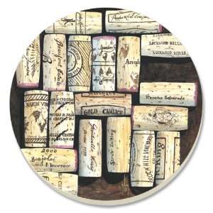  CounterArt Wine Corks Absorbent Coasters, Set of 4 