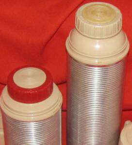   Aluminum Thermos Brand Size 2884 6 oz and 2284 Pint complete LOT
