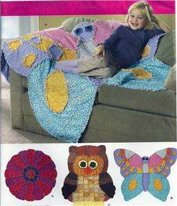 RAG QUILTS BUTTERFLY OWL FLOWER SIMPLICITY PATTERNS 2935 NEW  