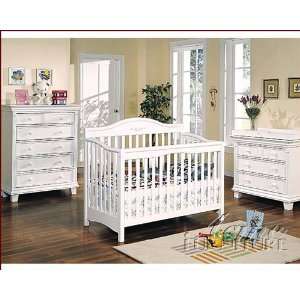 Acme Furniture Baby Crib Set in White Heartland AC02675SET
