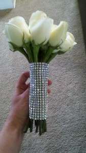   rhinestone look crystal bouquet wrap wedding wrapping BLING holder