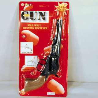   SHOT WESTERN PISTOL BLACK ring cap toy gun metal diecast cowboy new