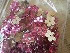 200 fuchsia flower flatback scrapbooking bead 11 mm $ 3