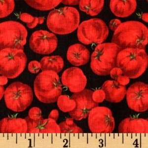 44 Wide Farmer Johns Mini Market Tomatoes Red/Black Fabric By The 