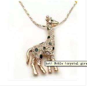 hot Noble crystal giraffe necklace  pendant  